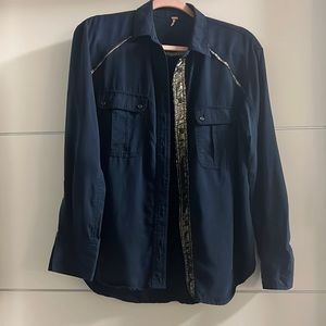 Free People Off Campus Button Down